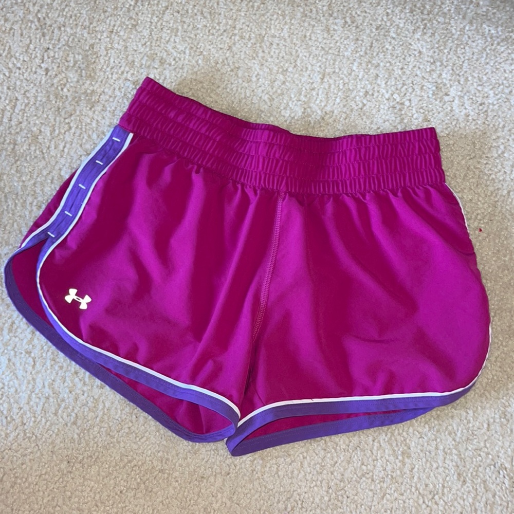 Women’s under armor fuchsia athletic shorts